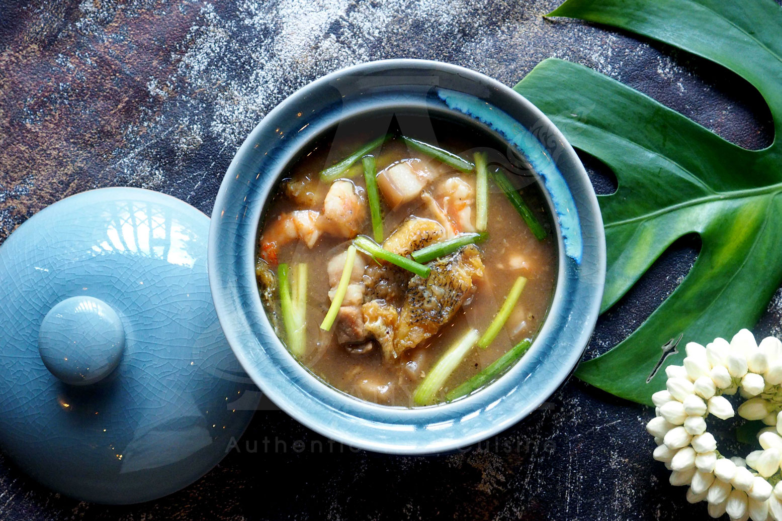 Clear Sour Soup With Demsel Fish (Tom Plong Pla Salid)